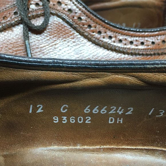 Men\'s Florsheim Longwing V Cleat Oxfords Dress Shoes Size 12 C Brown Leather main image 9